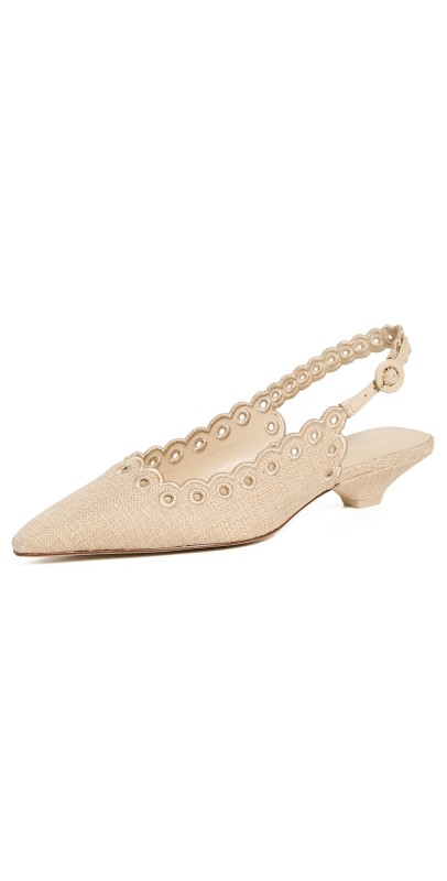 Larroudé Florence Broderie Pumps Beige