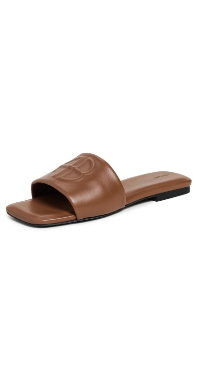ANINE BING Ria Slides Cognac