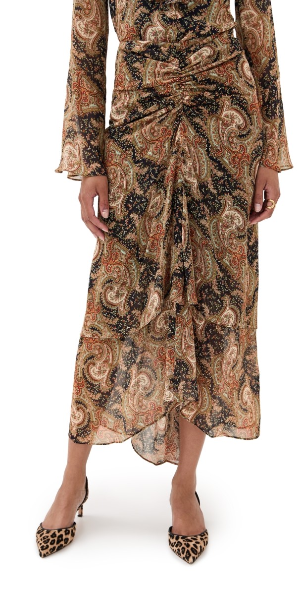 Veronica Beard Sira Skirt Navy Multi
