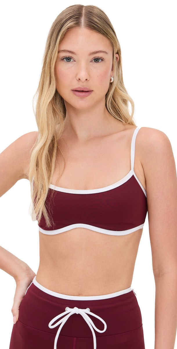 Year of Ours Sport Monica Bra Burgundy/Cream