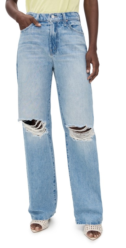 MOTHER The Dodger Sneak Jeans Floral Frenzy