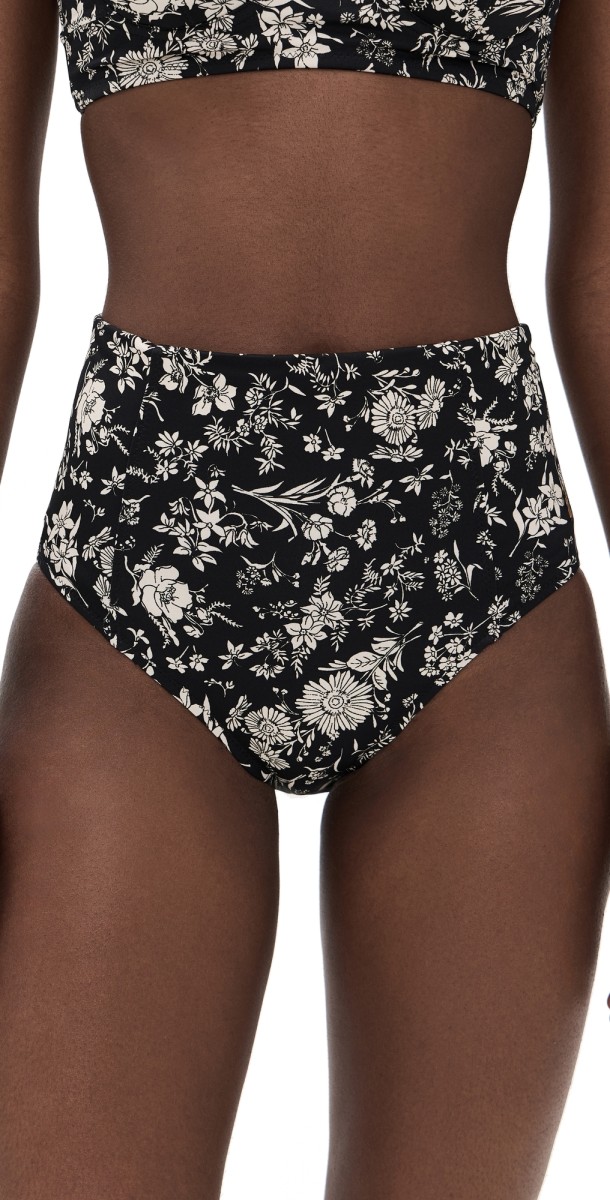 Ulla Johnson Zahara High Waisted Bikini Bottoms Midnight Bloom