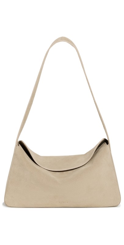 AESTHER EKME Soft Baguette Shoulder Bag Suede Sand