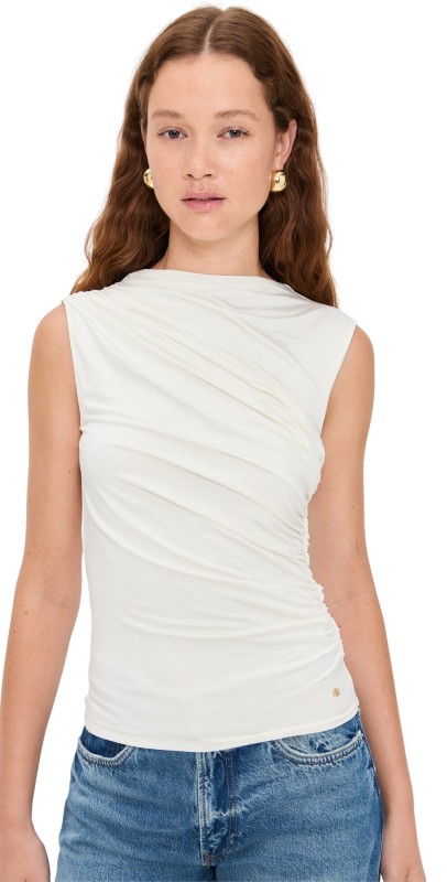 ANINE BING Lucia Top Ivory