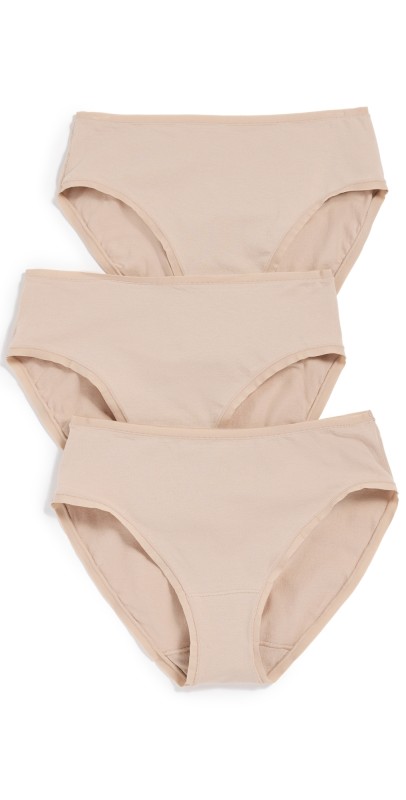 Natori Bliss Bare Cotton Hipster 3 Pack Café