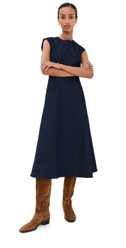 Veronica Beard Dulce Dress Midnight Wash
