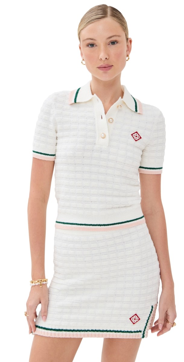 Casablanca Boucle Polo White