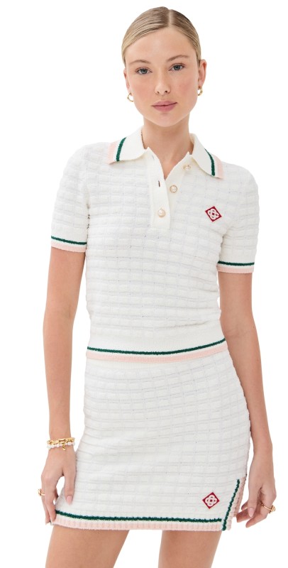 Casablanca Boucle Polo White
