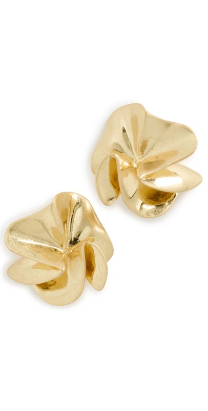 Clare V. Statement Stud Earrings Vintage Gold