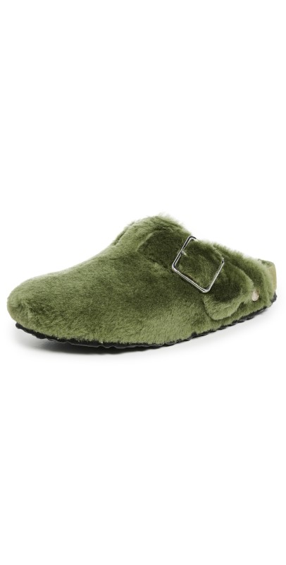 Birkenstock 1774 Boston Shearling Clogs Green