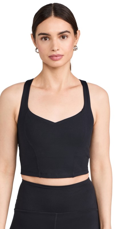 Beyond Yoga Powerbeyond Intensity Racerback Cropped Top Black