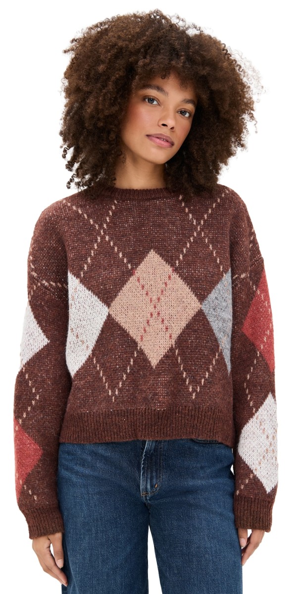 Moon River Sweater Brown Multi