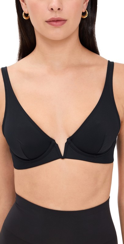 Commando Classic Plunge Underwire Bra Black