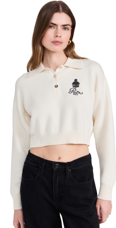 FRAME FRAME x Ritz Women's Crest Cashmere Sweater Cream