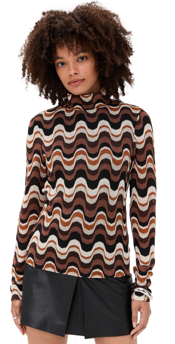 Ramy Brook Swirl Prudence Sweater Black multi