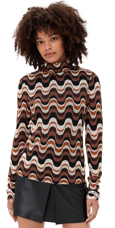 Ramy Brook Swirl Prudence Sweater Black multi