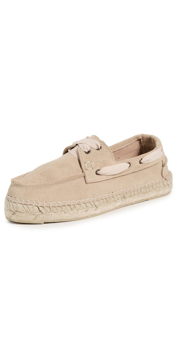 Manebi Boat Shoe Espadrilles Champagne Beige