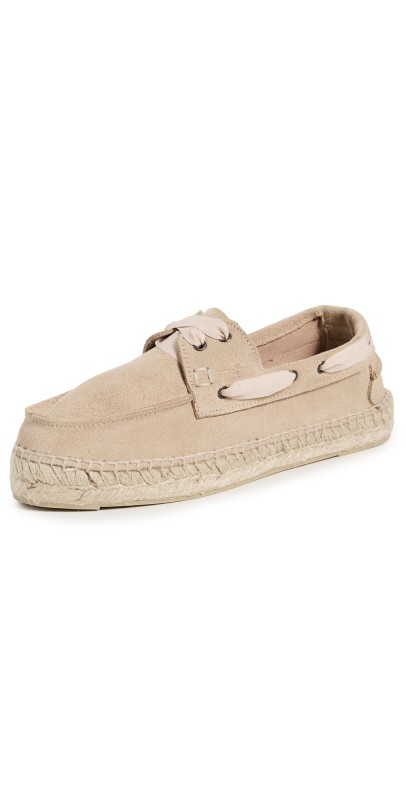 Manebi Boat Shoe Espadrilles Champagne Beige