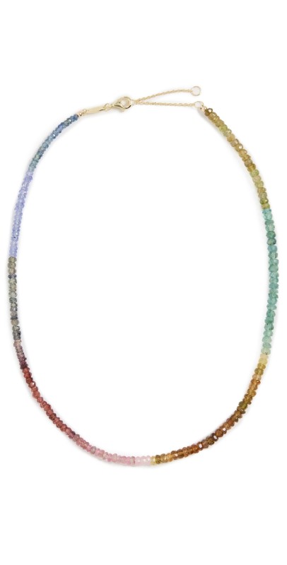 SHASHI Aisha Gemstone Necklace Muted Rainbow