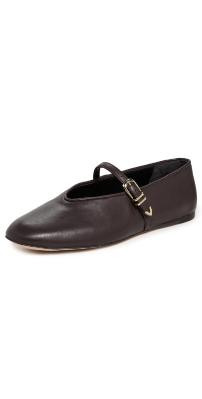 Favorite Daughter Margot Mary Jane Flats Chocolate Brown