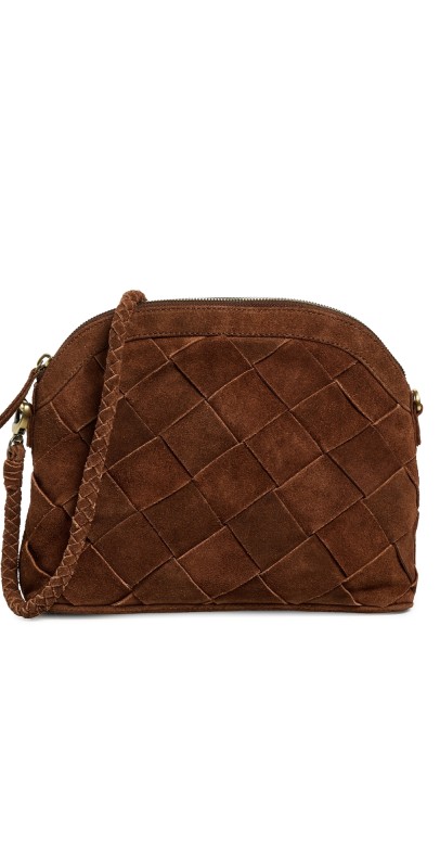 Bembien Carmen Grande Weave Bag Brown Sued