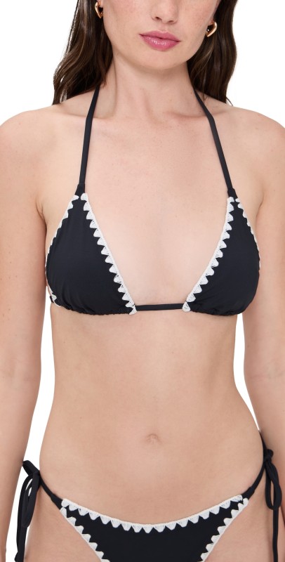 LSPACE Zahra Bikini Top Black/Cream