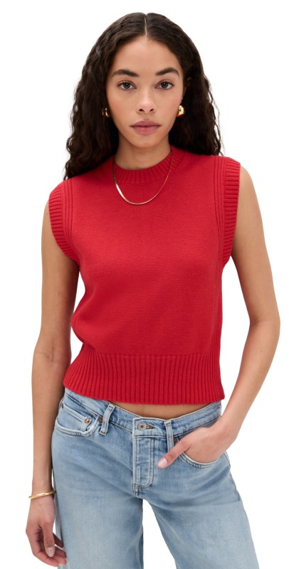 Pistola Denim Leandra Sleeveless Sweater Ruby