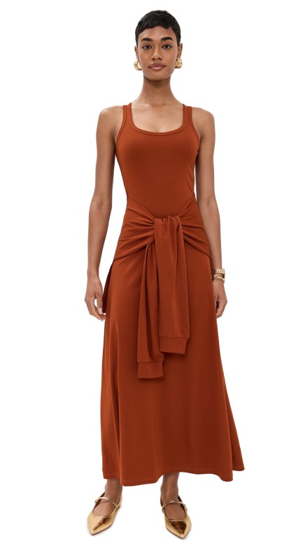 Pixie Market Sleeve Tie Tank Dress Paprika