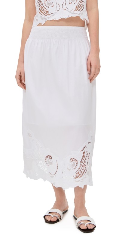 rag & bone Clem Lace Skirt White