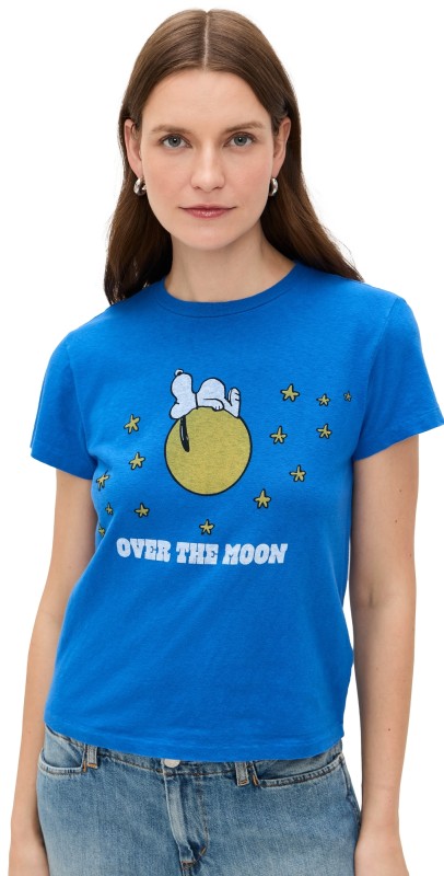 RE/DONE Classic Tee Snoopy Moon Lapis