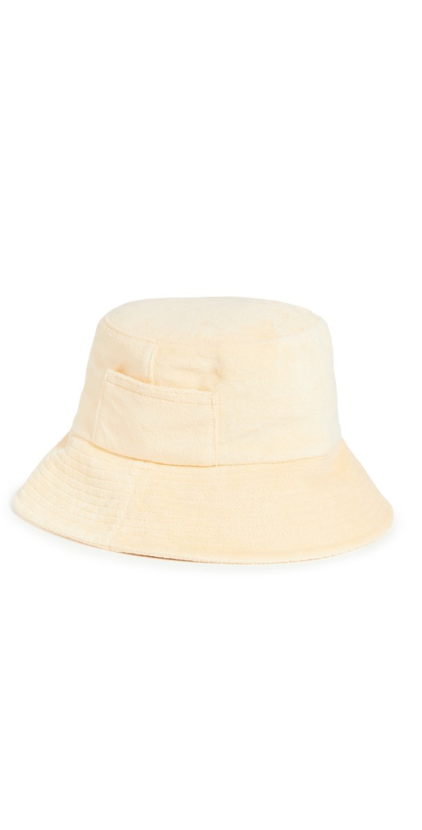 Lack Of Color Terry Cloth Wave Bucket Hat Yellow Terry