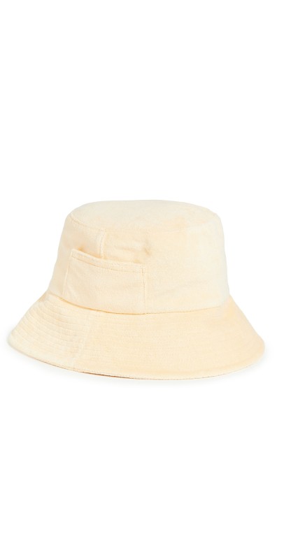Lack Of Color Terry Cloth Wave Bucket Hat Yellow Terry
