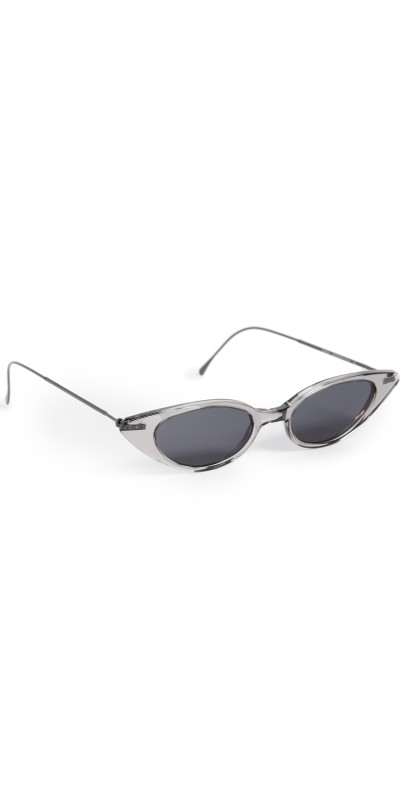 Illesteva Marianne Sunglasses Grey/Gunmetal/Grey Flat