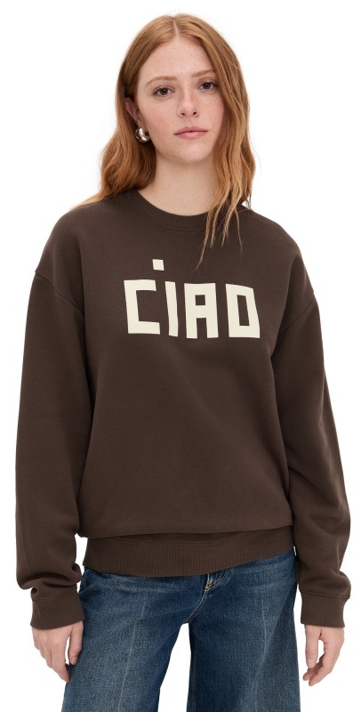 Clare V. Oversized Sweatshirt Chocolate