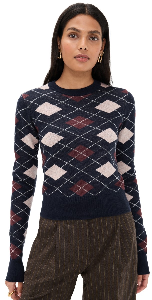 Favorite Daughter The Henry Sweater Navy Argyle