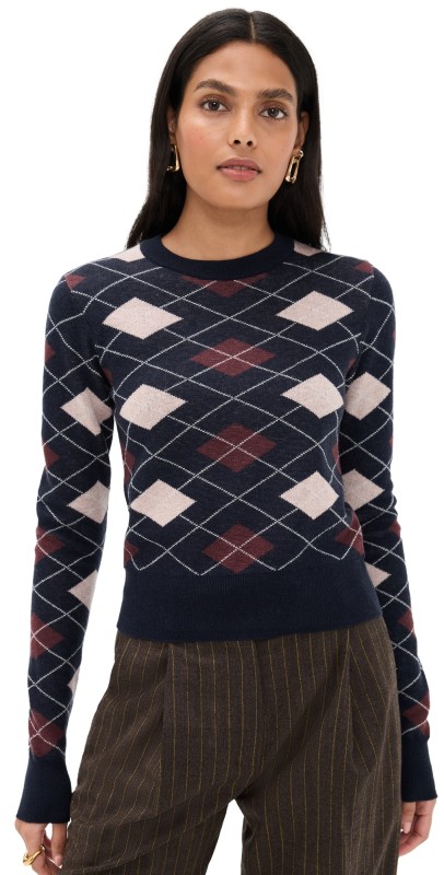 Favorite Daughter The Henry Sweater Navy Argyle