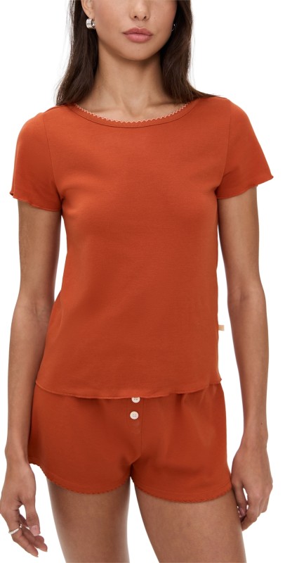 Cozyland by Morgan Lane Baby Jean Tee Rust