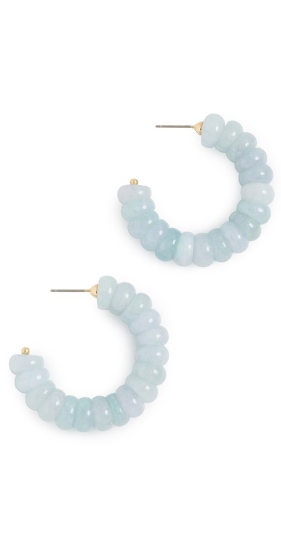 Lele Sadoughi Hoop Earrings Blue Aventur
