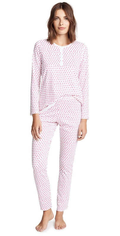 Roller Rabbit Hearts PJ Set Pink