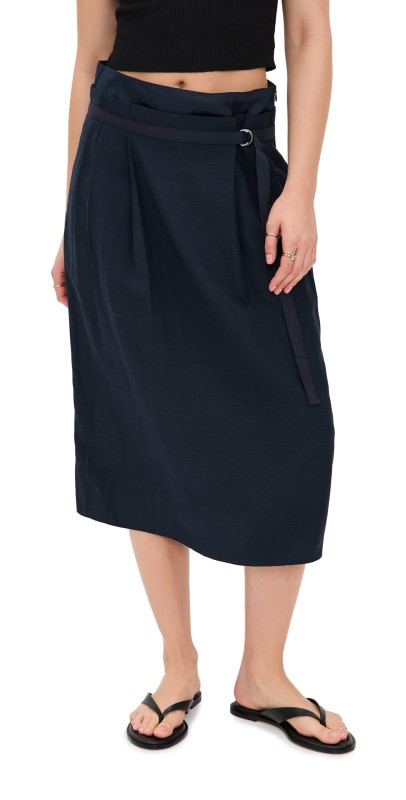 Vince Double Waist D-Ring Skirt Coastal