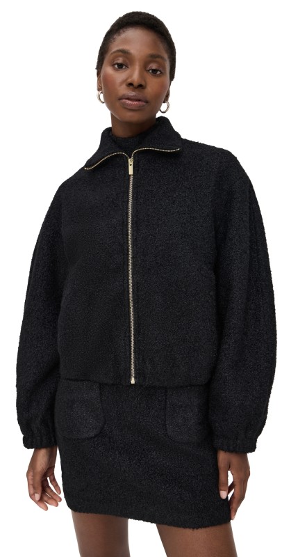 Amanda Uprichard Como Bomber Jacket Black