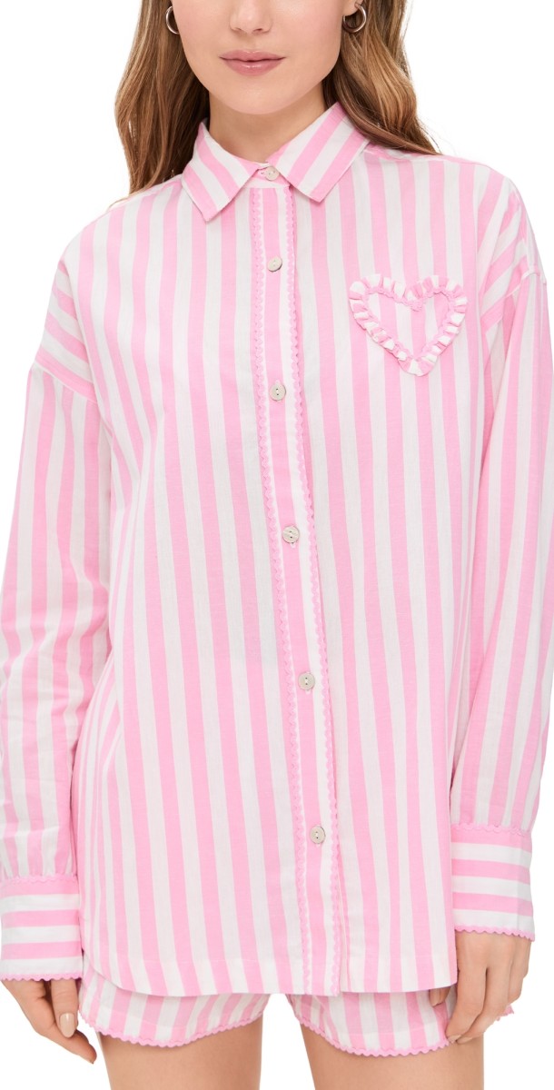 Beach Riot Cassidy Top Prism Pink Stripe