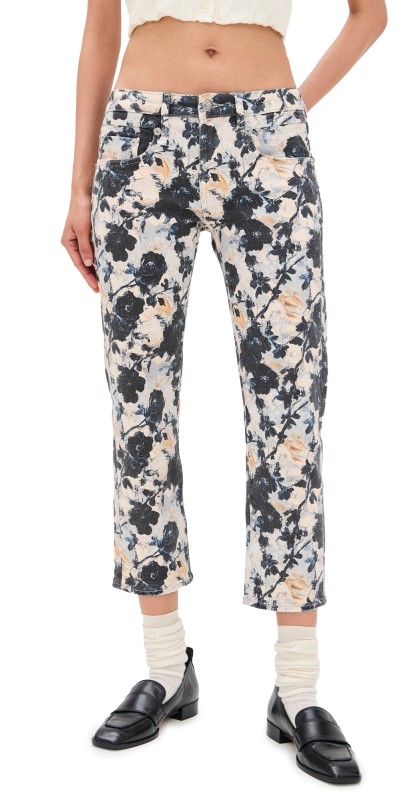 R13 Boy Straight Jeans Abstract Floral