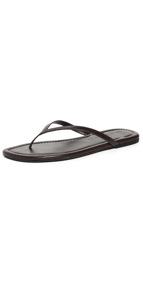 STAUD Freja Thong Sandals Espresso