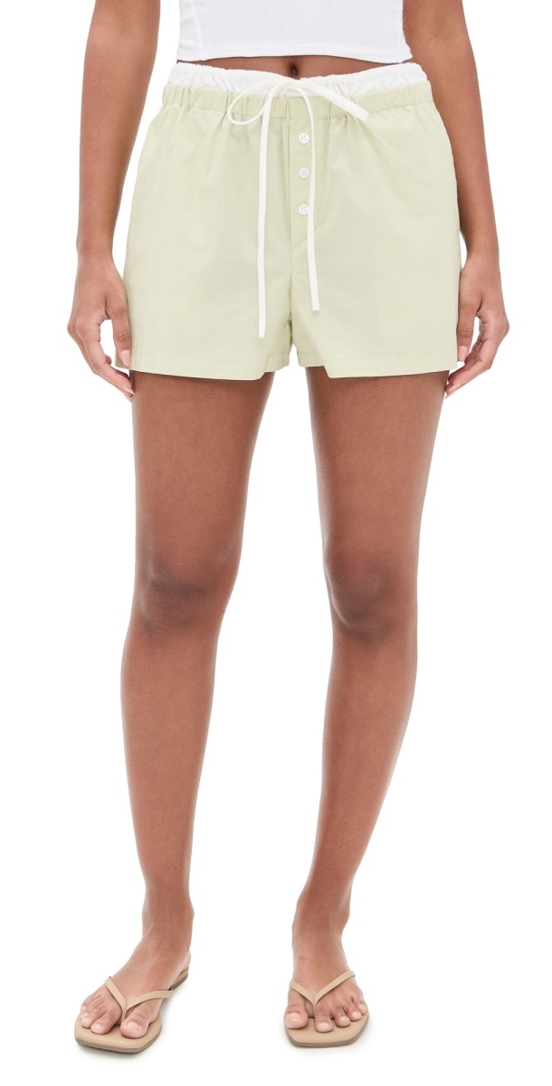 WAYF Tabitha Shorts Light Green