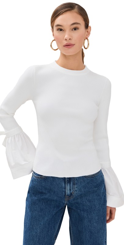 SIMKHAI Agata Top White