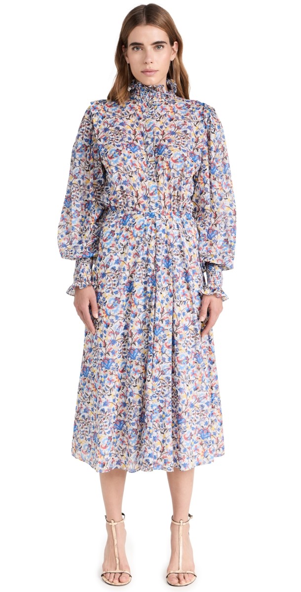Isabel Marant Étoile Galoa Dress White/Blue