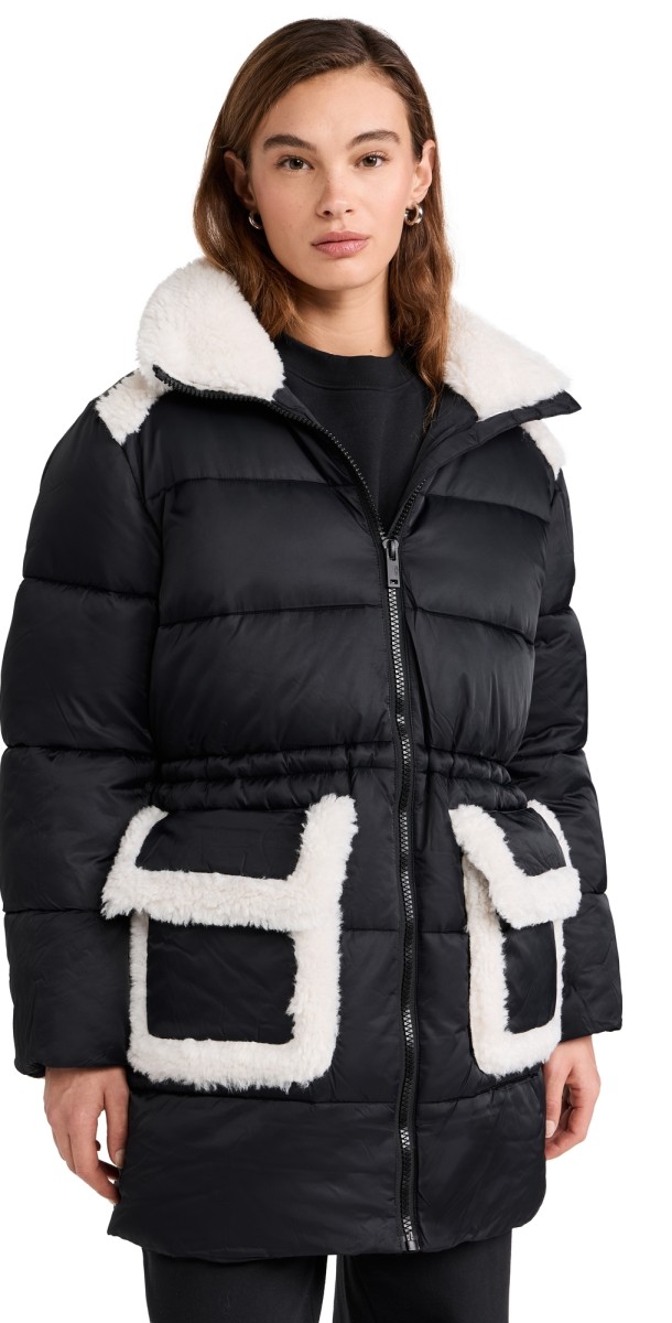 UGG Amal Plushseam Puffer Coat Black