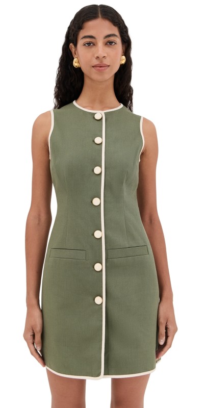 Veronica Beard Whistler Dress Stone Army