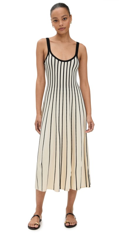 ASTR the Label Irecia Sweater Dress Stripe Black Cream